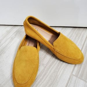 Yellow suede shoes